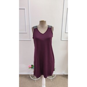 Vestido Corto Modal con Tirantes Finos y Cuello en V para Mujer, Marca Jane's, con Detalle de Tiras, Uso Diario Informal, Tallas S-3XL - Product Image 4