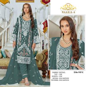 Collection de Salwar Kameez Traditionnels en Georgette Lourde de Créateur, Meilleures Ventes, pour Adultes, Longueur Genou, Tenue de Mariage - Product Image 4