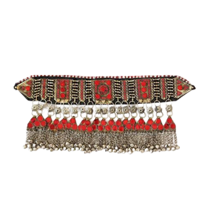 Style ethnique vêtements de mariage ensemble de bijoux de mariée 4 pièces collier afghan avec boucles d'oreilles derniers ensembles de bijoux tendance de la mode pour les femmes - Product Image 3