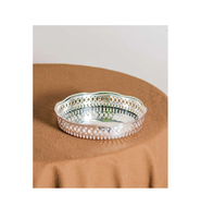 Plateau de luxe Décoration de la maison Plateau en métal Forme ronde Vaisselle Ustensiles de cuisine Restaurants Barware Fabricant de gros Fournisseur