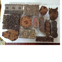 Blocs d'impression en bois anciens gravés sur mesure sur le thème de l'ange pour l'impression sur tissu et la décoration intérieure