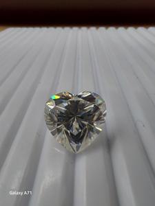 Impresionante alternativa de diamante brillante de moissanita en forma de corazón de 8,5mm para anillos de compromiso, pendientes, collares y joyería fina - Product Image 5