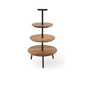 Support à gâteaux en bois à 3 étages pour pâtisseries, cupcakes et gâteaux de style royal, personnalisé pour les anniversaires, les événements familiaux et les célébrations - Product Image 1