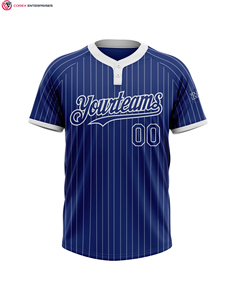 Maillot de baseball personnalisé à 2 boutons imprimé pour équipe, respirant, 100 % polyester, vente en gros - Product Image 6