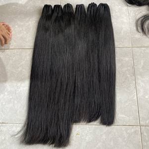 Extensiones de cabello humano 100% Real, mechones de pelo liso Natural, doble estiramiento, extremo grueso, alta calidad, Envío Gratis - Product Image 3