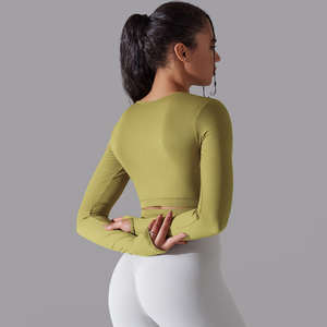 เสื้อยืดผ้ายืดแขนยาวสำหรับผู้หญิงเครื่องแบบพยาบาลชุดนักเรียนระดับพรีเมียม - Product Image 5