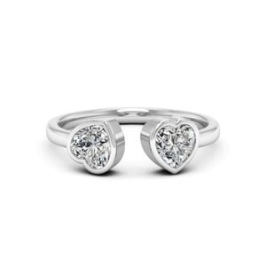แหวนหมั้นผู้หญิง Toi et Moi รูปหัวใจ - Product Image 5