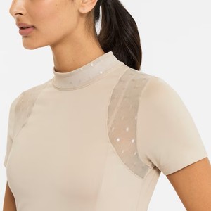 Chemises de spectacle de couche de base équestre à la mode vêtements de compétition haut à manches courtes chemise de fabrication de vêtements personnalisés pour l'équitation - Product Image 4