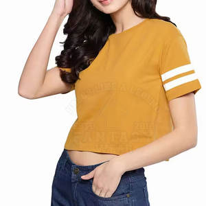 Camiseta Corta Básica de Moda para Mujer, Diseño Simple, Ropa Casual de Verano, Algodón Suave, Estilo Urbano para Mujer - Product Image 3