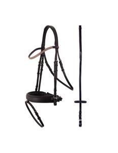 Bride dorée chaîne à 3 rangées avec diamants blancs et bride doublure en cuir souple avec une couronne de forme anatomique - Product Image 4