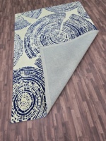 Tapis faits main modernes brodés et tuftés en coton, très vendus, 8x10, bleu beige, adaptés aux animaux domestiques, lavables, pour salon