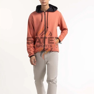 Nouveaux sweats à capuche décontractés pour hommes en coton mélangé pour l'hiver, couleur personnalisée, sweats à capuche décontractés à fermeture éclair, vêtements tendance, sweats à capuche ajustés - Product Image 1