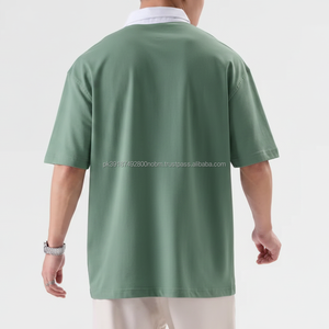 Polo Oversize para Hombre, Casual, Holgado, con Hombros Caídos, de Algodón, para Verano, Venta al Por Mayor - Product Image 4