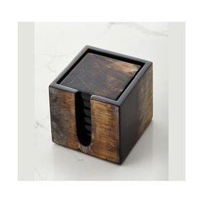 Vente en gros de tapis de tasse naturel avec logo personnalisé sous-verres carrés ronds en bois en bambou respectueux de l'environnement pour boissons café thé d'Inde SCI - Product Image 1