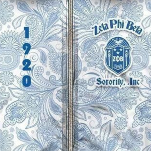 Veste en satin grecque pour femmes Zeta Phi Beta, bleu et blanc, 1920, broderie du bouclier de la sororité ZPB, vêtements de sport haut de gamme - Product Image 4