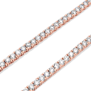 Premium Fine Jewelry 14k 18k <b>Gold</b> Rose <b>Gold</b> Tennis Chains with 7 Pointer Natural Lab Grown CVD Diamond for Gift From India - Product Image 1