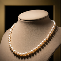 Collier en perles d'eau douce naturelles, multirangs, forme ronde, blanc et or, fait main, cadeau classique pour femmes, collier de guérison