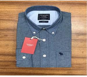 Camisas de negocios de talla grande sólidas de manga larga Oxford de algodón orgánico 100% de alta calidad para hombres - Product Image 1