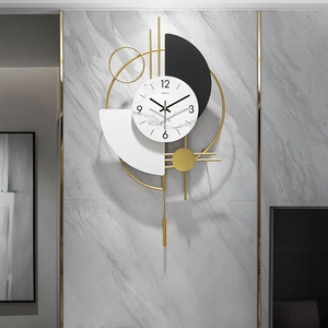 Vente chaude moderne décor à la maison Art déco métal horloge murale pour salon chambre couloir et mariage cadeau d'anniversaire - Product Image 2