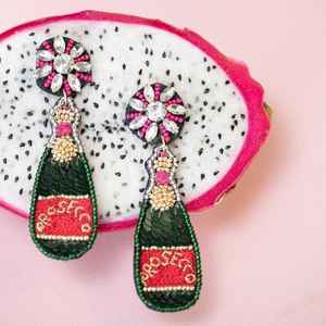 ต่างหูเส้นไหมปักลายทำด้วยมือดีไซน์สวยเครื่องประดับแฟชั่นสำหรับผู้หญิง - Product Image 2