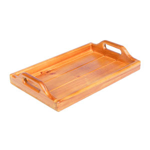 Plateaux à café en bois tendance de forme rectangulaire fabriqués en Inde Plateaux à café en bois fabriqués à la main pour hôtels et restaurants - Product Image 3