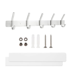 Accesorios de Baño de Acero Inoxidable, Barra de Ganchos en V de 5 Puntos, Impermeable, Marca Privada - Product Image 1
