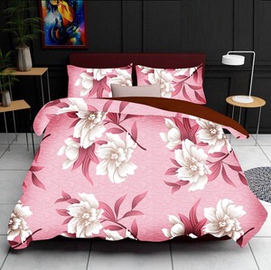Cotton bedsheet Kích thước 230cm với 2 Thiết kế gối bao gồm Kích thước 50cm x 75cm trong chủ đề nhiều màu cho một phong cách thoải mái - Product Image 1