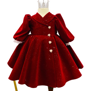 2 Nhung Nguyen Princess Dress Chaleco de terciopelo de invierno para niñas Ropa de gran tamaño OEM ODM Hecho en Vietnam para niños - Product Image 5