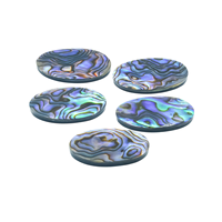 Cabochons en nacre d'ormeau, représentant une partie de l'océan, 1 pièce, forme ovale