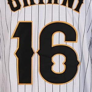 Vente en gros personnalisée de Shohei Ohtani # Maillot de baseball japonais 16, Samurai Japan Pinstripe, vêtements d'équipe sportive brodés de haute qualité - Product Image 5