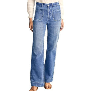 Active Wear Femmes Large Jeans Pantalon Running Femmes Large Jeans Pantalon Top Vente Femmes Personnalisé - Product Image 1