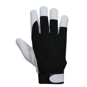 Gants d'assemblage en cuir de chèvre et poignet élastiqué avec fermeture dessus Prix d'usine Gants personnalisés pour conducteur souple - Product Image 6