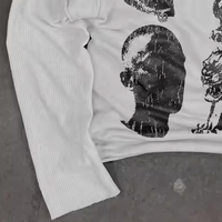 T-shirt Homme Oversize Double Couche en Coton Tricoté 100% Qualité Supérieure Style Hip Hop Waffle Boxy Streetwear Personnalisé 2025