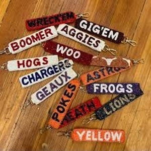 Llaveros de cuentas personalizados Multicolor, llaveros de bolso con cuentas de semillas encantadoras adornados a mano indios de moda - Product Image 4