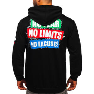 Sweat à capuche en molleton de coton biologique lourd de haute qualité avec poches, couleurs et motifs personnalisés pour hommes, hiver - Product Image 3