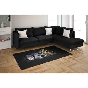 Tapis imprimé Skull King - Moderne, doux, noir, design 3D, tapis en velours - Product Image 3