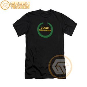 T-shirt brodé en jersey oméga personnalisé fraternité grec de haute qualité Psi hommes respirant vente en gros t-shirts sororité - Product Image 1