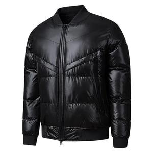 Veste décontractée rembourrée en coton épais à col montant pour homme - Product Image 1
