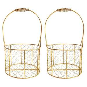 Corbeille à fruits en fer de style industriel pour les maisons urbaines, ajoutant un aspect métallique brut et un attrait décoratif moderne - Product Image 1