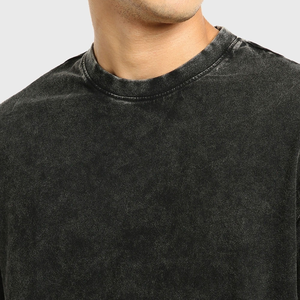 เสื้อยืดผ้าฝ้ายฟอกสีกรดสำหรับผู้ชายผ้าฝ้าย100% บริการ OEM 2025ปี - Product Image 5