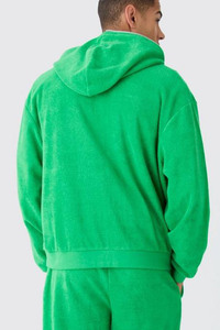 Nouveau sweat à capuche en coton mélangé pour hommes vert surdimensionné Boxy Fit pour hommes sweat à capuche homme dernier modèle personnalisé - Product Image 2