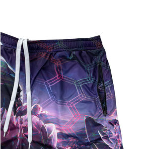 Pantalones cortos de malla ecológicos sólidos para hombre de talla grande con impresión de logotipo personalizado, transpirables, de secado rápido, de gran tamaño, al por mayor - Product Image 4