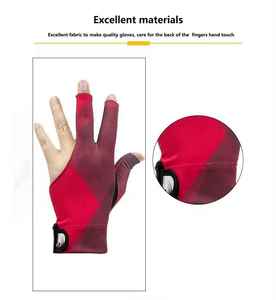 2025 gant de billard respirant à trois doigts main gauche gants de piscine antidérapants à haute élasticité pour les sports de billard du pakistan - Product Image 4