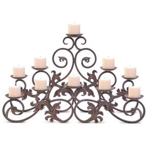 Bougeoir à 3 bras en métal doré de conception de luxe fait de matériaux de haute qualité avec les tailles de 13.5 pouces - Product Image 3