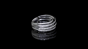 แหวนเพชรเพาะเลี้ยงแบบซ้อนสไตล์โมเดิร์น |   เครื่องประดับหรูหราสำหรับสวมใส่ประจำวันและของขวัญ - Product Image 3