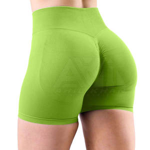 Shorts de Cintura Alta para Mujer, Tallas Grandes, Personalizados al por Mayor, Transpirables, de Spandex/Poliéster, Color Personalizado 2025 - Product Image 3