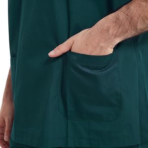 ชุดสครับผู้ชายสวมใส่สบายพร้อมสายรัดเอวยืดหยุ่นและผ้าแห้งเร็วให้ความสบายในระหว่างการเปลี่ยนระยะยาว - Product Image 3