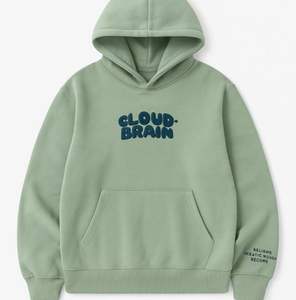 Premium Custom CLOUD BRAKA Winter <b>Hoodies</b> High Quality 100% Cotton Waterproof <b>Men's</b> Women's Unisex Fashion Sage <b>Green</b> Sizes - Product Image 1