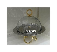 Support à gâteau en aluminium Crafts Bestest avec couvercle en verre, haute qualité, taille et forme personnalisables, logo personnalisé, usage domestique et commercial