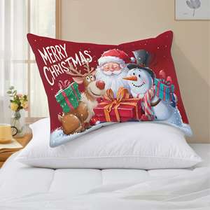 Coussin imprimé de Noël festif - Décoration d'intérieur pour l'ambiance des fêtes, 28"x28" - 70x70 cm - Product Image 5